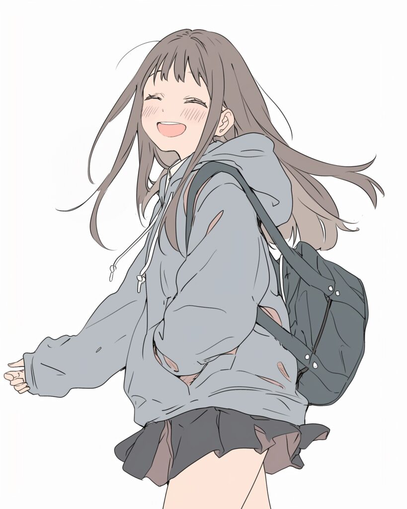 笑顔の女子高生０