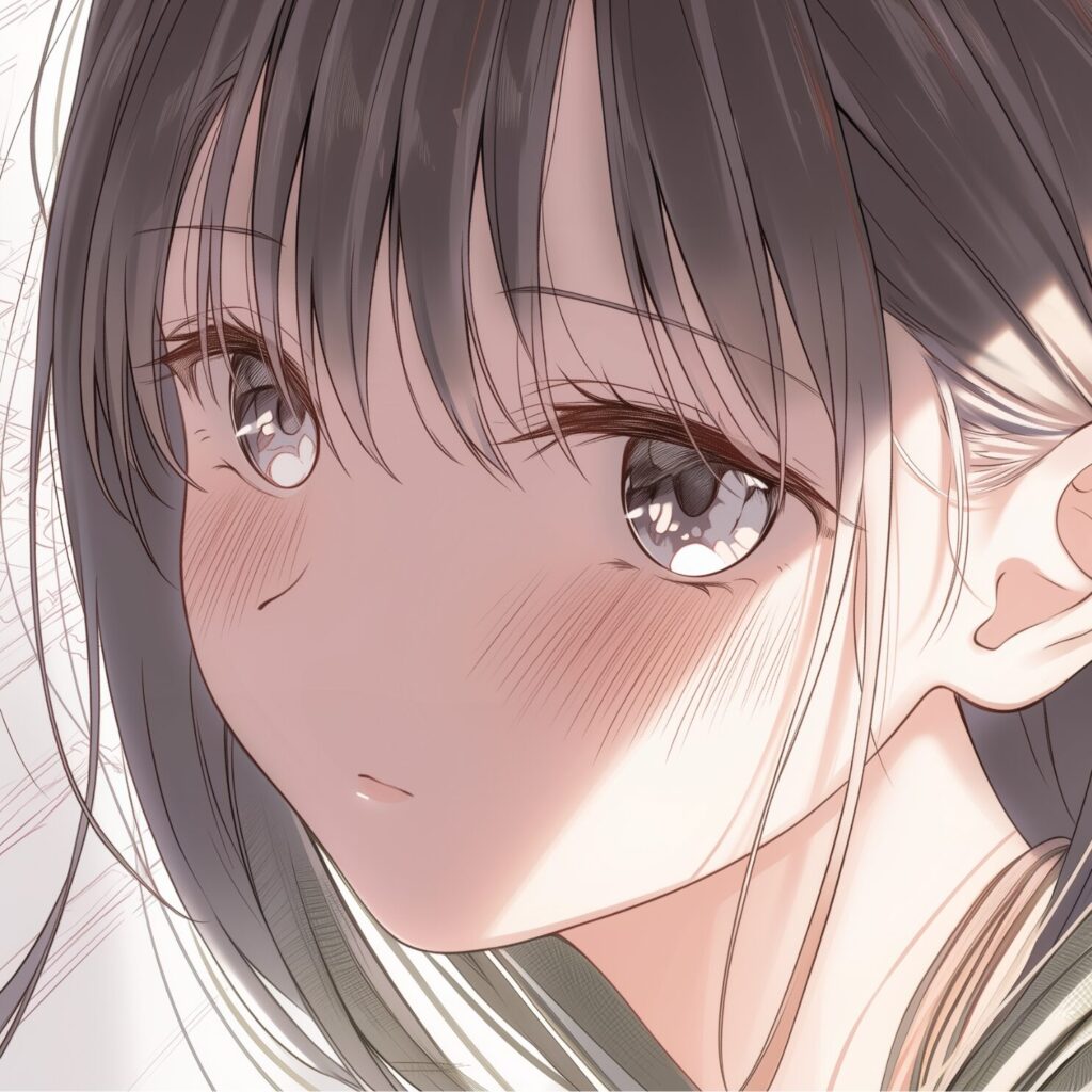 女の子の美しい顔