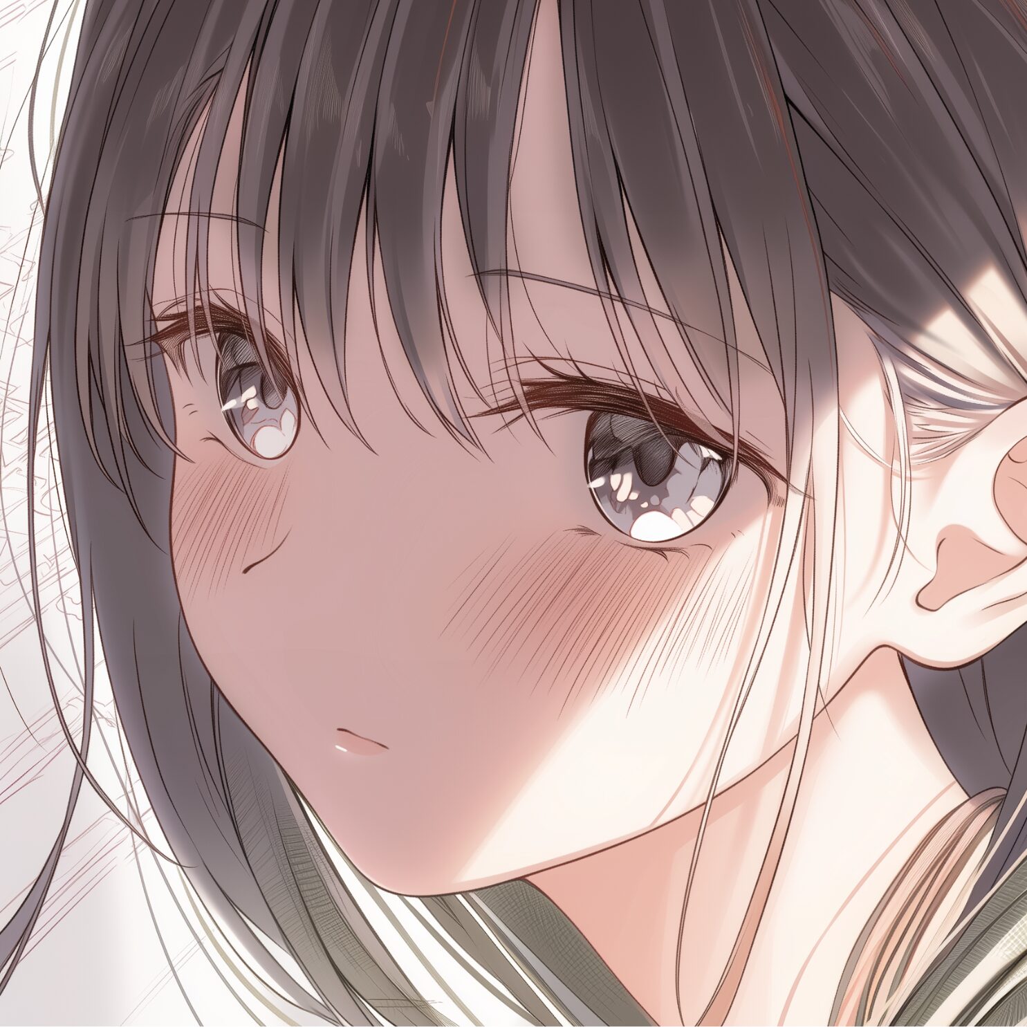 女の子の美しい顔