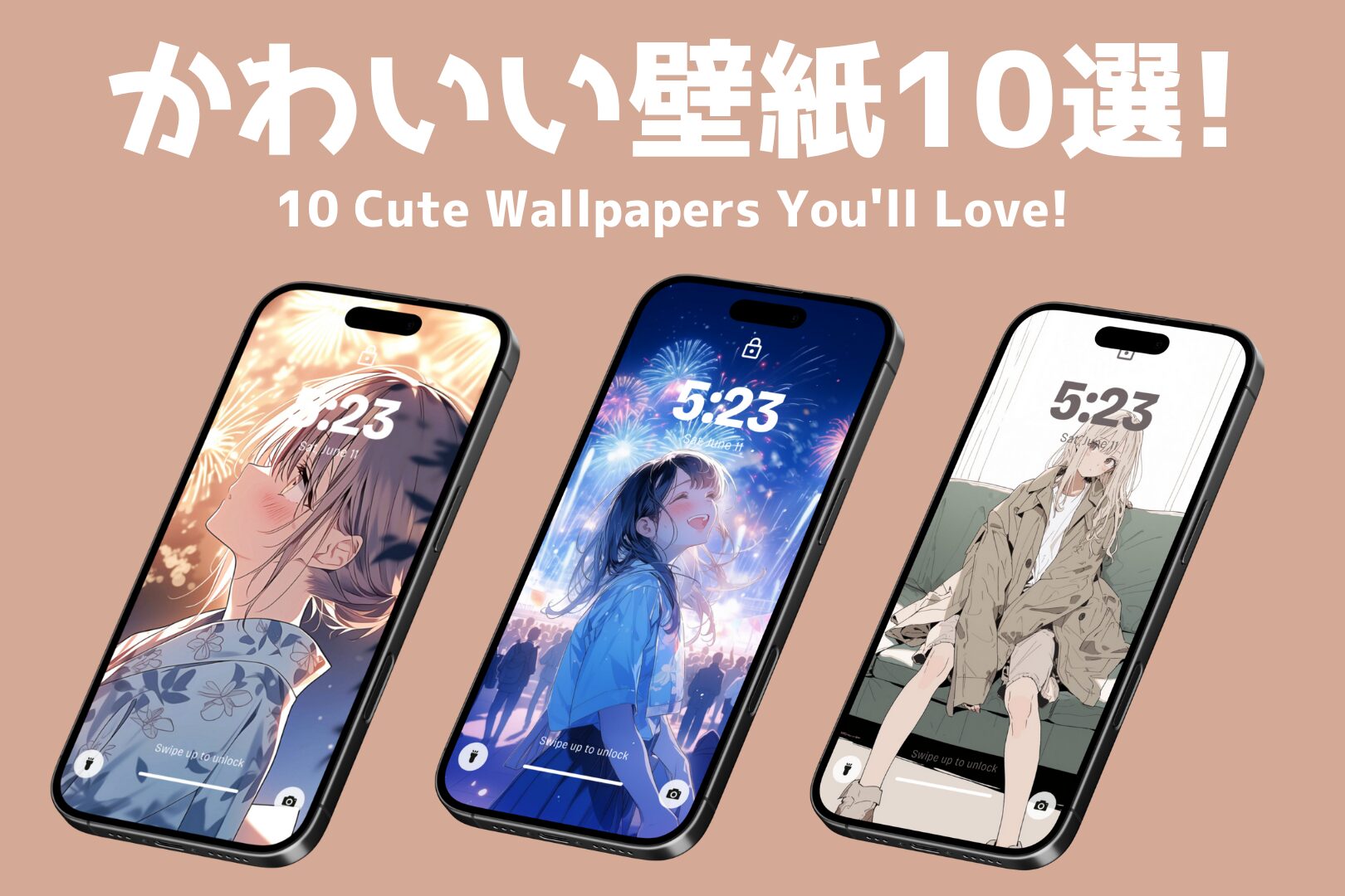 【無料】かわいすぎる女の子イラスト壁紙10選！（ロック画面・ホーム画面に）