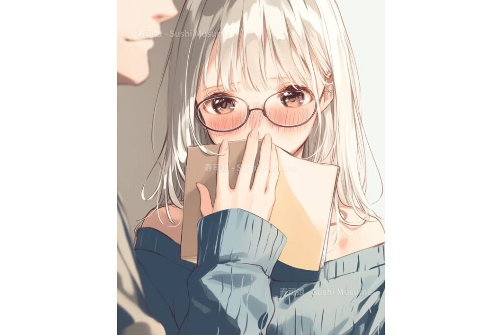遠くから眺めるだけ‥イラスト