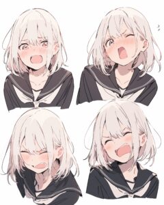 表情がかわいい女の子イラスト０