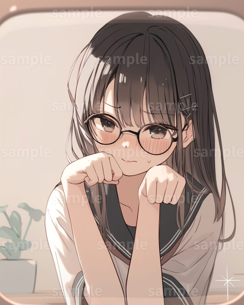 柚の猫ポーズイラスト