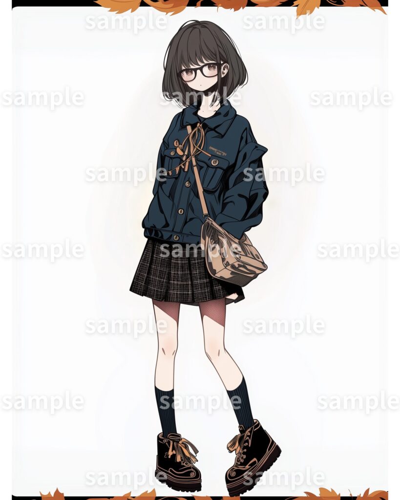 デニムジャケット×スカートのオシャレな「橘 柚」