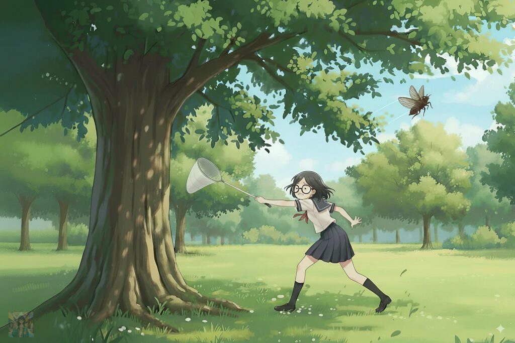 【短編マンガ】セミ取り柚ちゃん / Yuzu Catching Cicadas