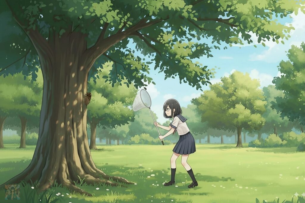 【短編マンガ】セミ取り柚ちゃん / Yuzu Catching Cicadas