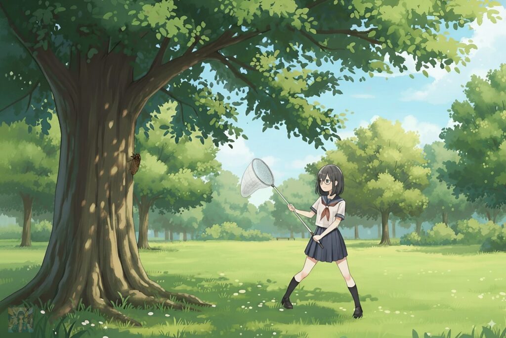 【短編マンガ】セミ取り柚ちゃん / Yuzu Catching Cicadas
