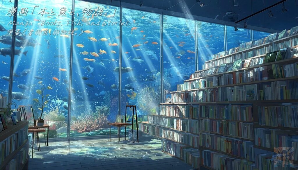 「本と魚と、物語。」漫画に登場するイラスト紹介:本と魚と、