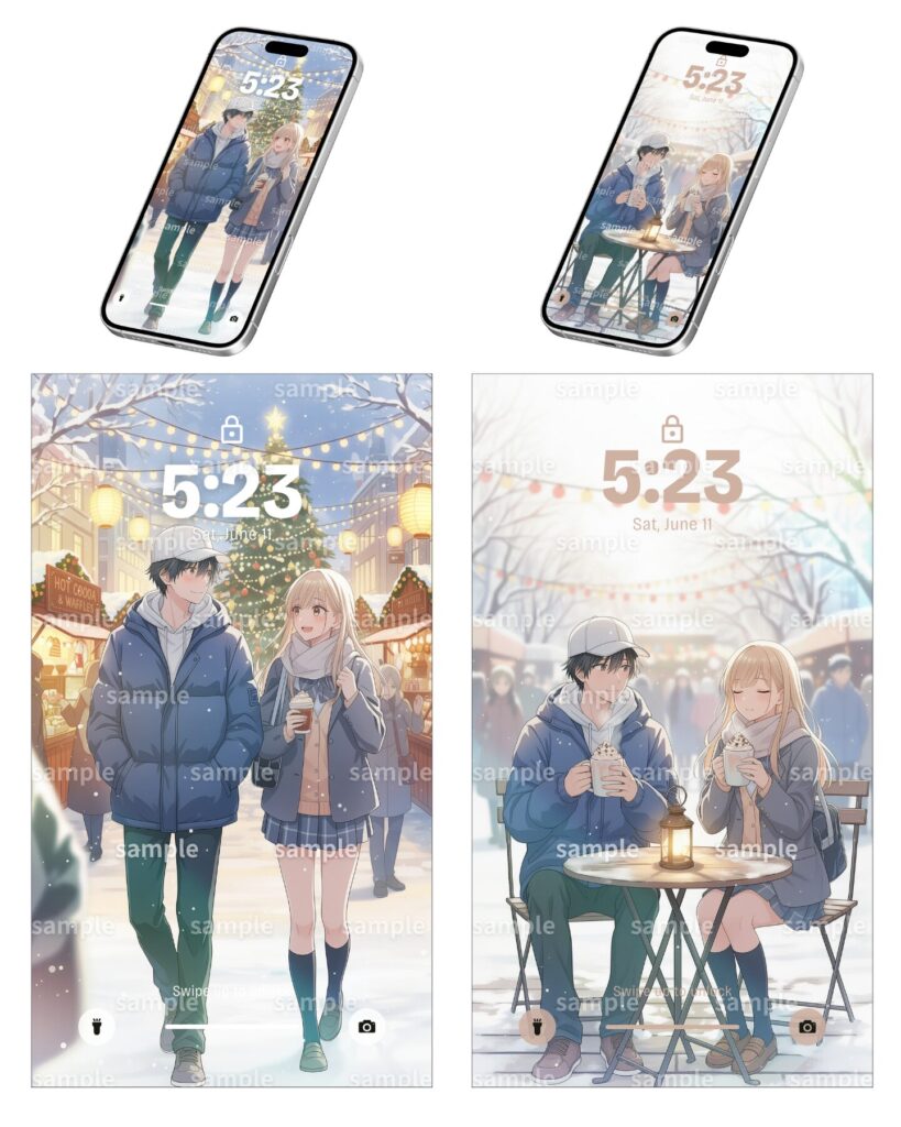 【恋愛漫画】雪が溶ける前に。Before the Snow Melts.　壁紙イラスト第2弾！