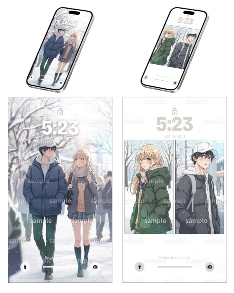 【恋愛マンガ】雪が溶ける前に。Before the Snow Melts.　壁紙イラスト