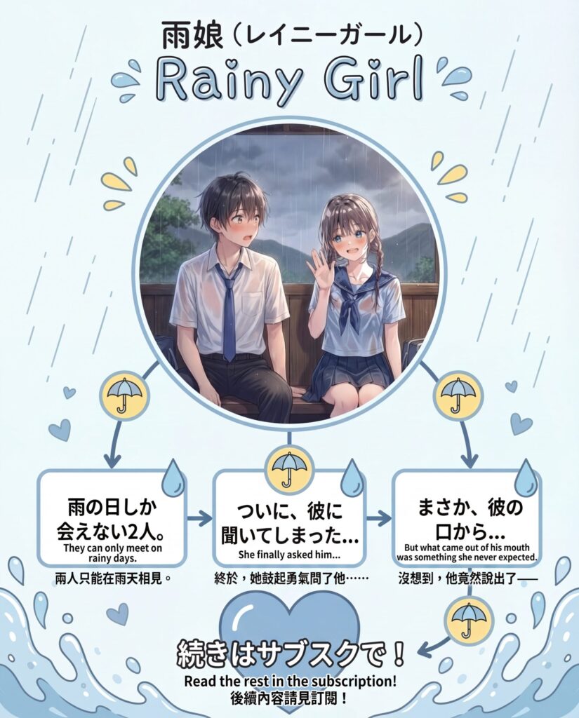 漫画「雨娘（レイニーガール）」/ Manga：Rainy Girl｜寿司娘 Sushi Musume