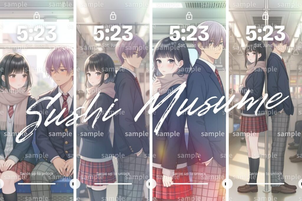 【恋愛マンガ】前髪の向こう側 - Beyond the Bangs / 寿司娘 【7枚】メンバー限定の壁紙！