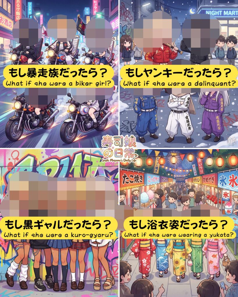 漫画「寿司娘の日常」/ Manga：Sushi Musume's Daily Life　もし、寿司娘が〇〇だったら？