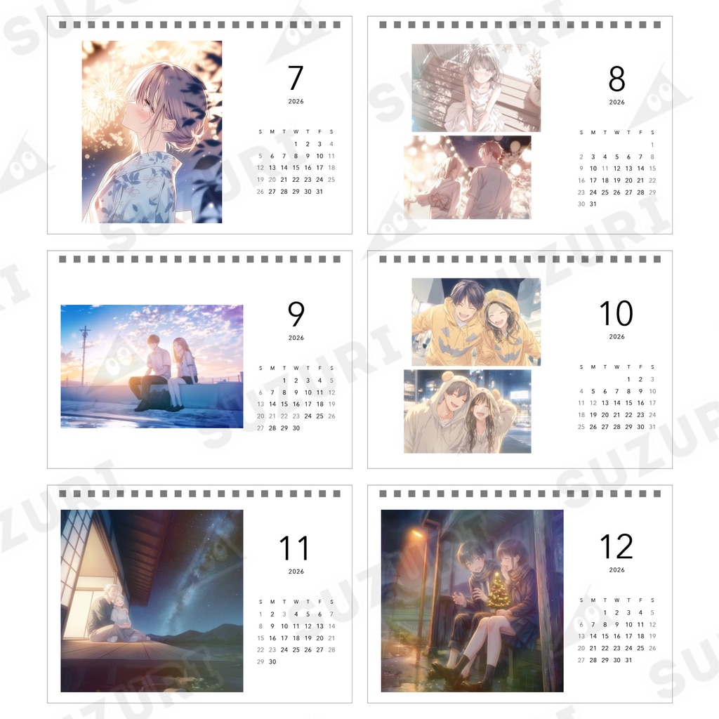 【2026年カレンダー】恋物語2026 - Story Calendar / 寿司娘