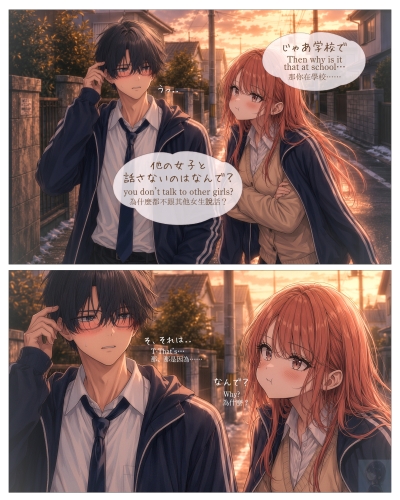 【漫画】愛の存在(アイノカタチ)- まだ仲良くなる前の二人 / The Shape of Love: Before They Became Close|寿司娘
