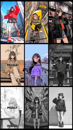 CapCut:複数の画像が、音に合わせて切り替わるテンプレ。音ハメ