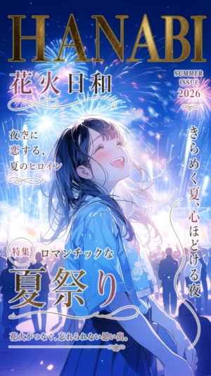 CapCut:雑誌の表紙風テンプレート(イラスト版)